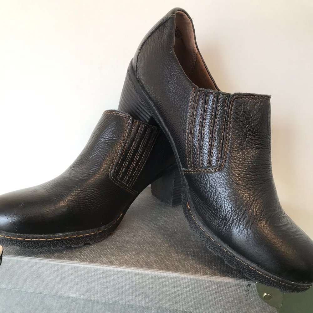 Bolo Black Leather Booties